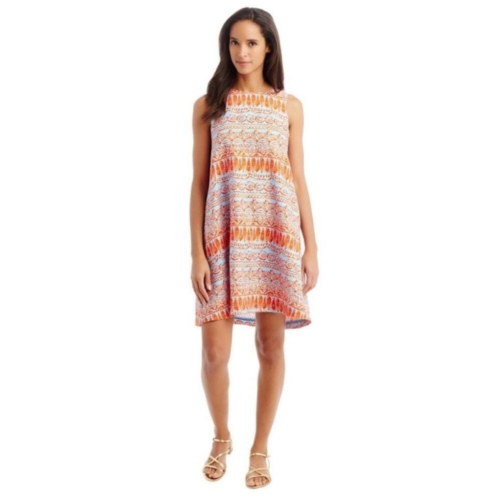 J. McLaughlin Antigua Sleeveless Linen Swing Dress Size XS